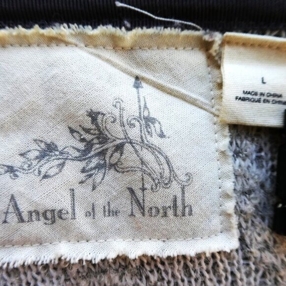 Angel of the North Anthropologie Cardigan 3D Knit Aztec Tribal Neutral Earthy L - Picture 6 of 7
